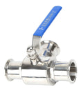 Workhorse Two Inch Tri Clamp Sanitary Ball Valve 304 Stainless Steel 3 Way T Port PTFE Lined For Food And Beverage Dairy Beer Brewing Pharmaceutical Cleanable And CIP Ready