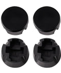 Vintage Singer Cast Iron Sewing Machine Base Caster Wheel Pads for 1.25" treadle wheels, shown in a set of four.