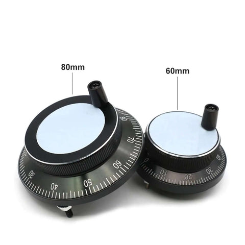 Pulse Handwheel 5V 6 Pin 100 Pulse Manual Pulse Generator For CNC Machines 60mm Rotary Encoder Hand Wheel and 80mm version