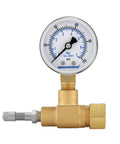 Air Over Water Test Regulator with gauge for home plumbing leak detection, 2-inch dial, 0-100 PSI range, 1/4-inch NPT mount.