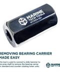 Marine Tech Tools prop shaft and bearing carrier remover tool, dark blue metal, outboard lower-unit compatible