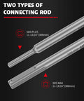 DAYDOOR concrete hole saw kit - two silver masonry core drill bits, SDS Plus & SDS Max, 11-13/16 in (300 mm) long