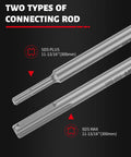 Concrete Hole Saw Kit 10 Piece With SDS Plus And SDS Max Shank Adapters showing connecting rods