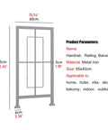 Premium Wrought Iron Railing Kit For Indoor Outdoor Balcony Deck Staircase Guardrail Set With Hella Durable White Paint Finish 85cm high panel