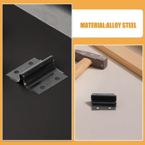 Omega Shaped Alloy Steel Grafting Blades Two Piece Set displayed with hammer for fruit tree grafting and branch cutting