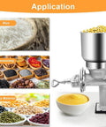 Table Clamp Manual Grain Grinder for Corn, Wheat, Nut, and Coffee Beans with aluminum alloy body in kitchen setting