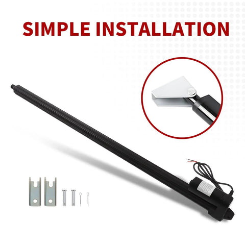 Beefy 36 Inch 12V Linear Actuator Kit Heavy Duty 440 Pounds 2000N IP65 Protection Aluminum Alloy with installation hardware