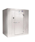 Built Tough Walk In Cooler 8 Ft By 12 Ft By 7 Ft 4 In Indoors Floorless Room with exterior view and door handle.