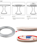 Installation steps for Beefy 360 Degree Swivel Plate Base For Round Tables With Aluminum Alloy Bearing, 28 Inch Diameter