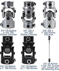 Amazon 36-inch 3/4-in DD steering shaft and universal joint set, chrome and black finishes.