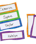 Magnetic Name Plates For Desks And Classrooms Reusable Dry Erase Name Tags Set Of 20 In Four Colors for easy seat assignments.