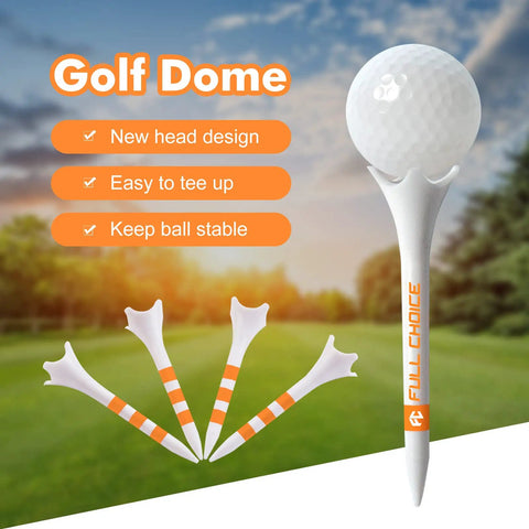 100 Pack Plastic Golf Tees 2 3/4 Inch Length Low Resistance Design To Reduce Friction And Boost Distance Sturdy Build For Thick Grass