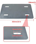 Universal 212cc Engine Mount Plate Kit For Predator Honda Clone And Tecumseh Engines with slotted bolt holes, 10x5.35 inches.