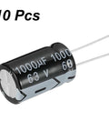 Heavy Duty 1000uF 63V Electrolytic Capacitors 16x25mm Radial Leads Aluminum Pack Of 10 For TV VCD LCD Monitor And Speaker Electronics