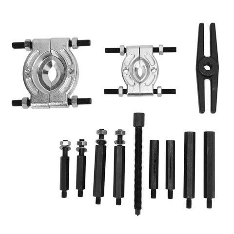 Kick Ass 5 Ton Bearing Puller Set 12pcs Bar Type Separator And Splitter Kit For Removing Bearings On ATV And Snowmobile Engines Pulling Flywheels Smoothly While Doing Pro Repair Work That Makes Any Job Look Totally Sick All Day Long, 12-piece steel tool set