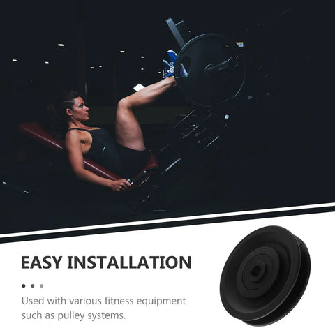 4 Pack Weight Lifting Pulley Wheels With Nylon Bearings And Cable Rollers For Gym Equipment Replacement Parts 22.5mm And 25mm Width For Home Gym And Commercial Machines Easy Install Durable, black gym pulley wheel