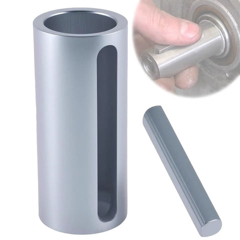 Three Quarters To One Inch Gas Engine Crank Sleeve Adapter With Step Key, showing adapter and key in use