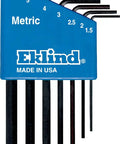 Made In USA Pro Grade Hex Key Set Seven Piece Metric Allen Wrench Kit 1.5 2 2.5 3 4 5 6 Mm Short Series built in blue holder