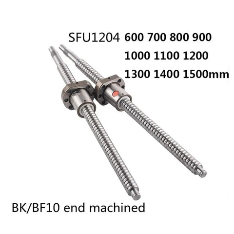 SFU1204 Ball Screw With Single Ball Nut For CNC Machines Ultra Smooth Low Backlash Linear Drive Heat Treated Steel