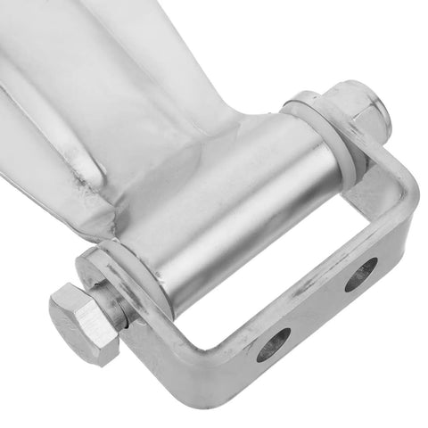 Heavy Duty Stainless Steel Exterior Door Hinge For Trucks And Trailers Rear Door Replacement 8 By 3.8 By 1 Inch With Smooth Operation Built To Last For Long Haul And Marine Grade Durability, close-up