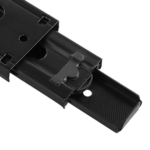 Close-up of Heavy Duty 12 Inch Full Extension Drawer Slides Set Of 5 Pairs With Ball Bearing Black Telescoping Side Mount