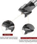 Close-up of Heavy Duty Forstner Drill Bit Set With Tungsten Carbide Tips showing spur design and carbide details for woodworking.