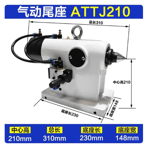 Shop Grade Heavy Duty Four Axis Tailstock Indexing Head For Lathes And Cnc Machines with dimensions displayed.