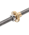 6mm Shaft Lock Collar Set Screw Ring 304 Stainless Steel 11mm Outside Diameter 5mm Thick 10 Pack For Lead Screw And Rod Shafts Rock Solid Locking Grip No Fuss Install Heavy Duty Hardware shown on a screw rod.