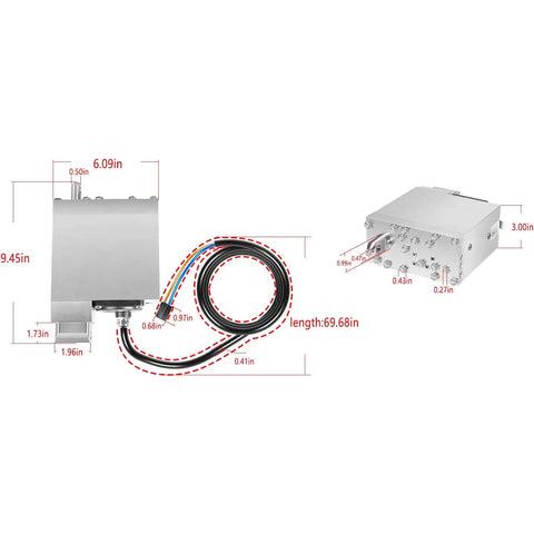 Electric Tilt And Trim Actuator Replacement Kit For Outboard Power Lift Hydraulic Jack Plates Fits CMC Power-Lift And T-H Marine HYJ Plates 61001 61002 65001 65002 65501 65502 HYJ-6C-DP Up To 130 HP Motors