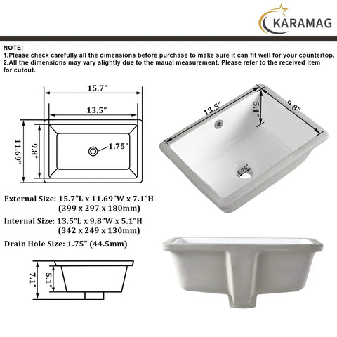 Hit 16 Inch Undermount Bathroom Sink Small Rectangle White Ceramic Undercounter Vanity Basin With Overflow Drain Dead Simple Install Top Shelf Clean Look Essential Home Reno Upgrade