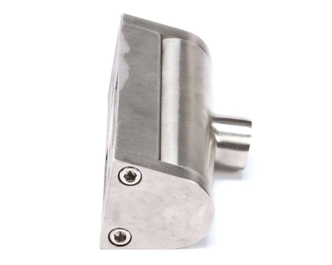 Side view of Beefy Hinge Assembly KE00597 4 For KDM60T CT KGL 25T OEM Genuine Replacement Part, durable steel construction.