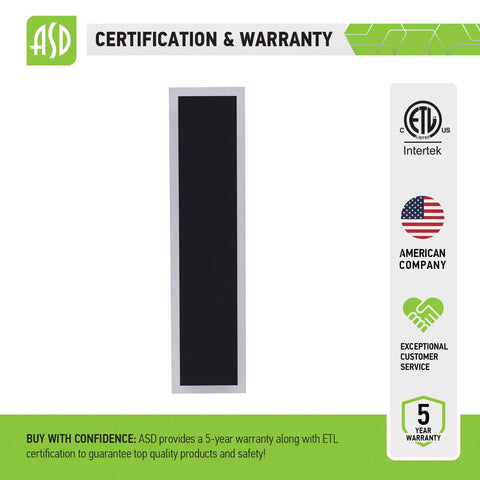 Outdoor Wall Sconce Light Super Bright 24W LED 24 Inch Black Dimmable With 3 CCT Modes ETL Listed next to certification icons
