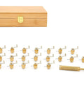 Watch Winder Repair Tools Kit For Watchmakers 20 Model Set in Sturdy Wooden Box with Copper Winding Tools