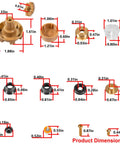 RK-17MH Outside Faucet Repair Kit With Metal Handle Replacement Parts dimensions for Woodford Model 17