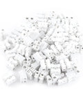 2 Pin Quick Connect Wiring Terminals Kit, 100-Piece Assortment, white snap splice connectors for various electrical uses