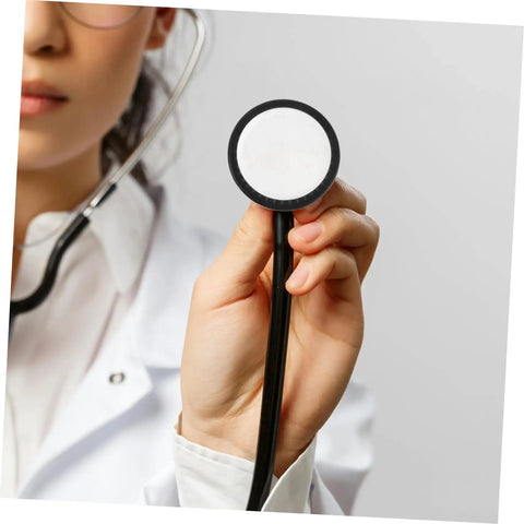 Premium Stethoscope Replacement Diaphragm Assembly Ring With Spot On Acoustic Membrane for Clinic Repairs and Medical Diagnostics, held by a healthcare professional.