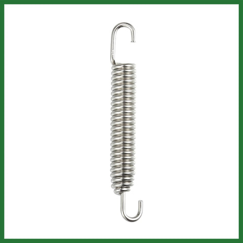 Motorcycle exhaust pipe spring, stainless steel, 80mm length with double hooks