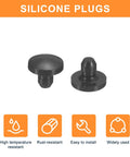 Silicone Hole Plugs 2.5 To 3mm Round Snap In Locking Hole Stoppers Waterproof For Metal Tubes and Furniture End Caps Inserts 25 Pack