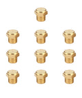 10 Pack Flat Type Brass Pneumatic Exhaust Muffler Silencer G1/4 For Air Compressor Valves And Cylinders, Sintered Bronze Breather Vent Filter