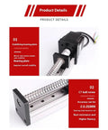 Single Axis Ball Screw Linear Stage Module Heavy Duty Plug And Play Electric Workbench Precision Lead Screw Motion Rig With One Meter Four Stroke Build For Fast Prototypes showing stabilizing bearing plate and ball screw.