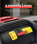 Heavy Duty 43 Inch Walk Behind Floor Sweeper Machine Great For Warehouses Driveways And Commercial Spaces showing 6 intensity levels for contact pressure.