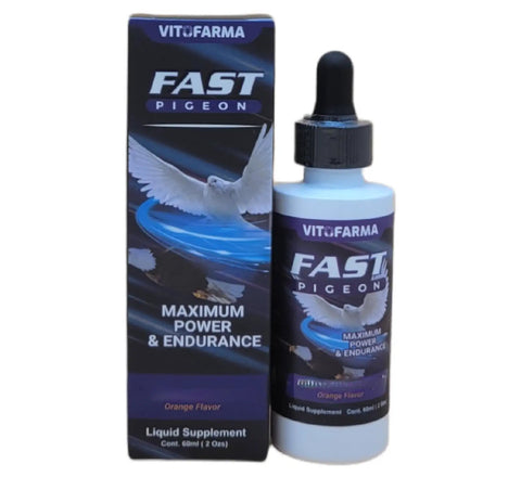 Fast Pigeon Energy Boosting Liquid Supplement With Vitamins And Minerals For Birds 60 Ml bottle and packaging