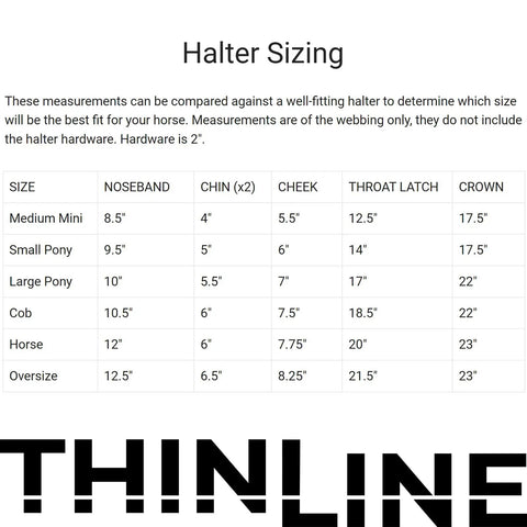 Halter sizing chart for various horse sizes; includes Cob size for Turnout Halter For Grazing Muzzle Compatibility Safe Comfortable Adjustable Breakaway Horse Halter For Equine Use Cob Size Keeps Muzzle Secure And Your Horse Happier Out In The Field All Day Comfort