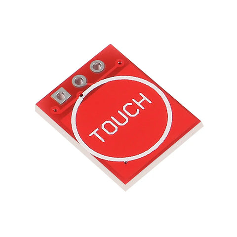 100 Pack TTP223 Capacitive Touch Switch Modules For Arduino And Raspberry Pi DIY Projects Self Lock Button Sensor 2.5V To 5.5V High Low Level Output Dope Build Ready, showing red module