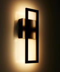 Dope Black LED Integrated Wall Sconce For Indoor Or Outdoor Use 17W 520 Lumens Weather Resistant Exterior Lighting Sleek Modern Fixture