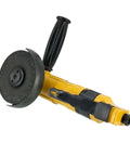 Heavy Duty Workhorse Pneumatic Angle Grinder For Razor Sharp Metal Cutting And Smooth Rust Removal Supercharged Air Powered power tool with a 4 inch disc.