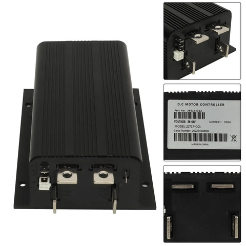 Premium Golf Cart Controller And Dc Motor Speed Unit Compatible With Ezgo 1991 To 1996, view of top and connection ports.