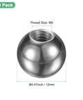 20 Pack Threaded Ball Nut Knobs M5x12mm Carbon Steel Female Threads Ball Nut Caps For Lighting Fixtures Machinery DIY