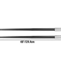 Beefy 49 Inch Hay Bale Spear Spike With Quick Attach 4000 Lb Capacity Square Bale Forks shown with dimensions in black