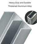 Heavy Duty Sliding Barn Door Hardware Kit With Dead Silent Rollers And Sturdy Aluminum Track Glides Like Magic For Closets And Space Dividers Super Fast Setup At Forty Seven Inches, detailed view of thickened aluminum alloy track.